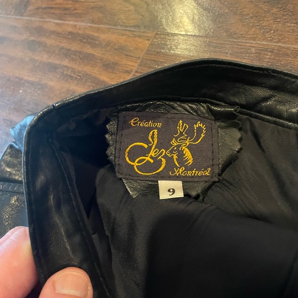 Creations Jez Montreal Vintage leather skirt - Picture 3 of 6